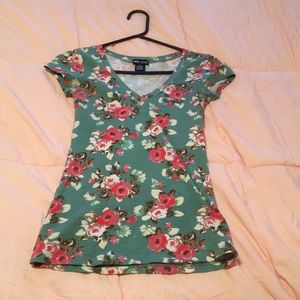 Floral v neck